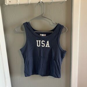 Target Navy Blue USA Tank Top
